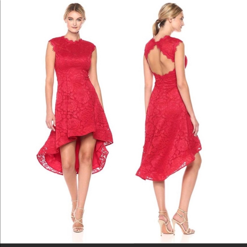 Betsy and Adam Red Lace dress NWT